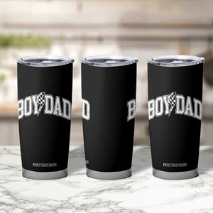 Boy Dad Lightning Bolt Checkered Varsity Son Daddy Tumbler Cup TS11 Print Your Wear
