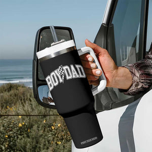 Boy Dad Lightning Bolt Checkered Varsity Son Daddy Tumbler With Handle TS11 Print Your Wear