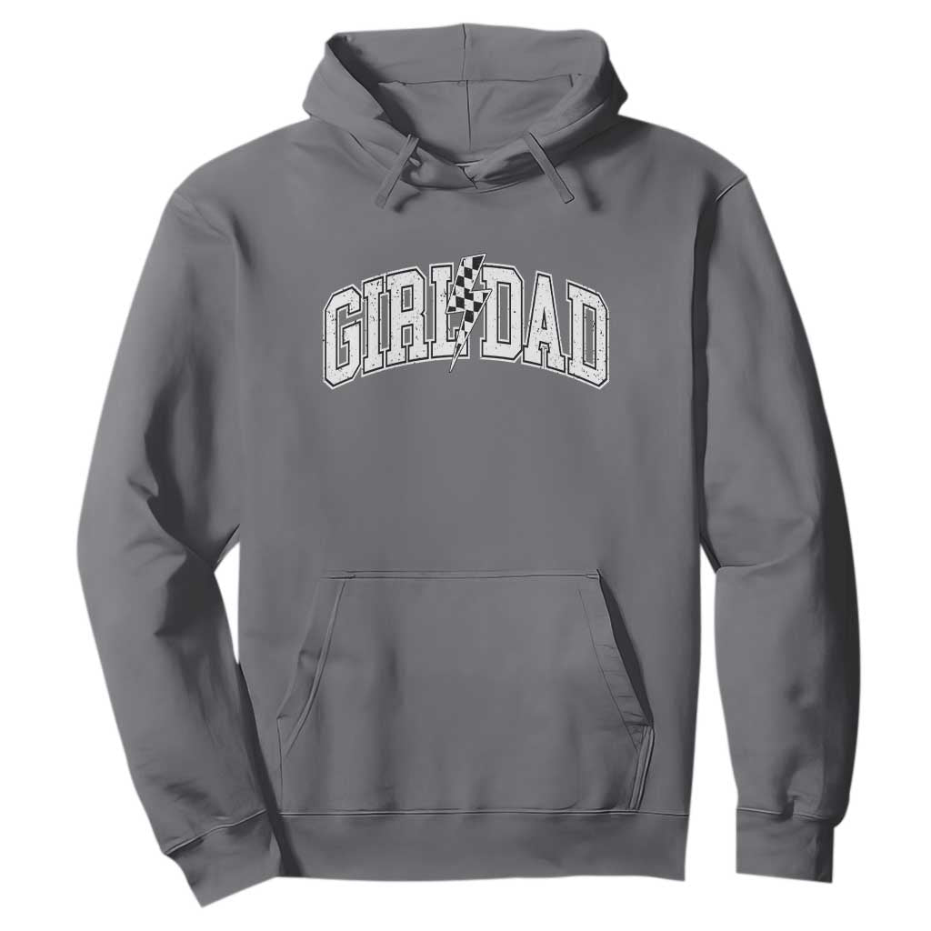 Girl Dad Lightning Bolt Checkered Varsity Daughter Daddy Hoodie TS11 Charcoal Print Your Wear