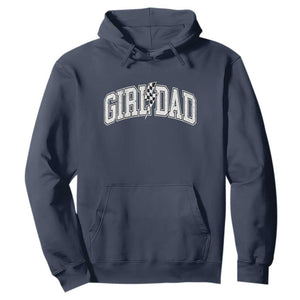 Girl Dad Lightning Bolt Checkered Varsity Daughter Daddy Hoodie TS11 Navy Print Your Wear