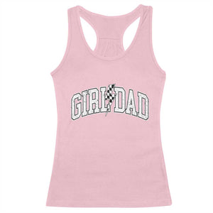 Girl Dad Lightning Bolt Checkered Varsity Daughter Daddy Racerback Tank Top TS11 Light Pink Print Your Wear