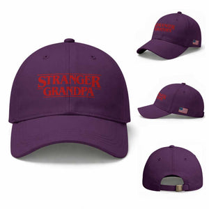 Stranger Grandpa Baseball Cap Funny Grandfather Movie Gift TS11 Baseball Cap Universal Fit Purple Print Your Wear