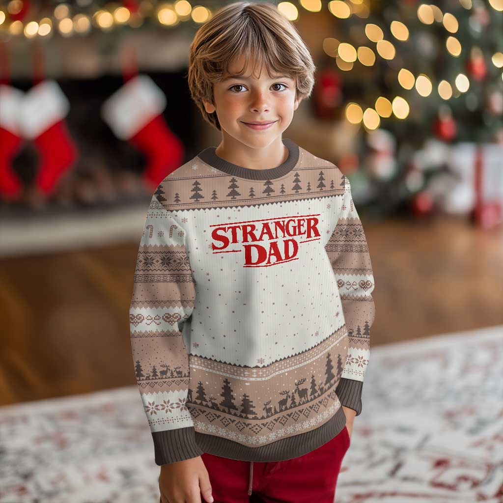 Stranger Dad Ugly Christmas Sweater Funny Fathers Day Movie Gift TS11 Mocha Mousse Print Your Wear