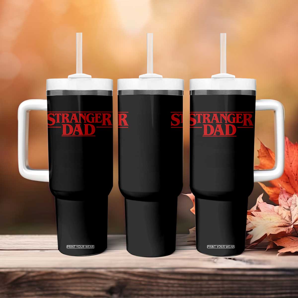 Stranger Dad Tumbler With Handle Funny Fathers Day Movie Gift TS11 Print Your Wear