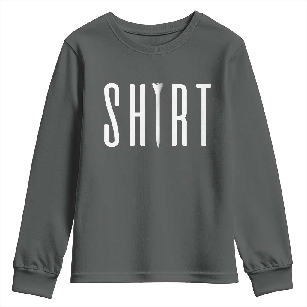 Golf Lover Youth Sweatshirt Funny Tee Shirt Golfing TS11 Dark Heather Print Your Wear