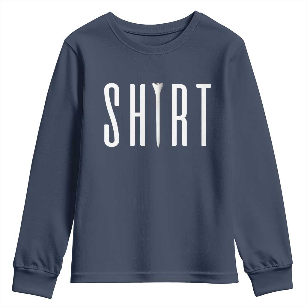 Golf Lover Youth Sweatshirt Funny Tee Shirt Golfing TS11 Navy Print Your Wear
