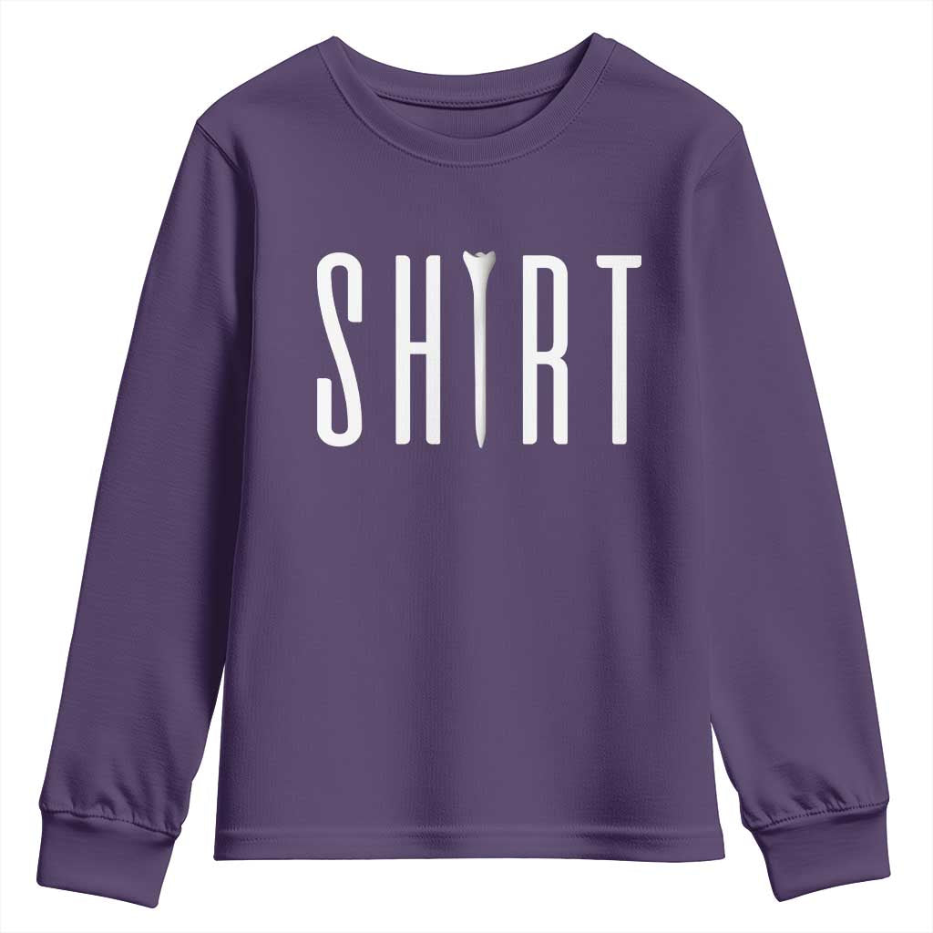 Golf Lover Youth Sweatshirt Funny Tee Shirt Golfing TS11 Purple Print Your Wear