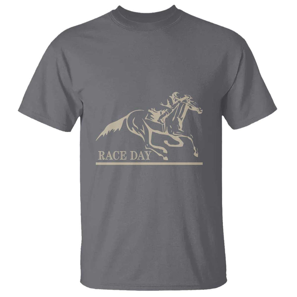 Horse Racing T Shirt Race Day Vintage Equestrian Jumping TS11 Charcoal Print Your Wear