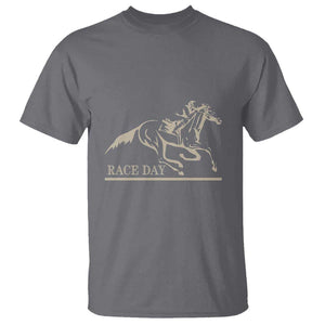 Horse Racing T Shirt Race Day Vintage Equestrian Jumping TS11 Charcoal Print Your Wear