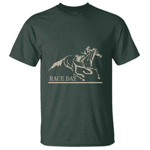 Horse Racing T Shirt Race Day Vintage Equestrian Jumping TS11 Dark Forest Green Print Your Wear