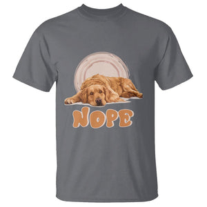 Lazy Golden Retriever T Shirt Nope Funny Dog Lover TS11 Charcoal Print Your Wear