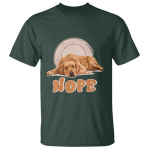 Lazy Golden Retriever T Shirt Nope Funny Dog Lover TS11 Dark Forest Green Print Your Wear