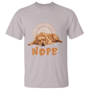 Lazy Golden Retriever T Shirt Nope Funny Dog Lover TS11 Ice Gray Print Your Wear