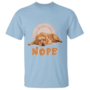 Lazy Golden Retriever T Shirt Nope Funny Dog Lover TS11 Light Blue Print Your Wear