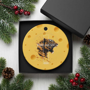Cardinal Pope Leo XIV Ceramic Ornament Nos Multi In Illo Uno Unum 267th Pope From Chicago Tiger TS11 1pc Yellow Cheese Print Your Wear