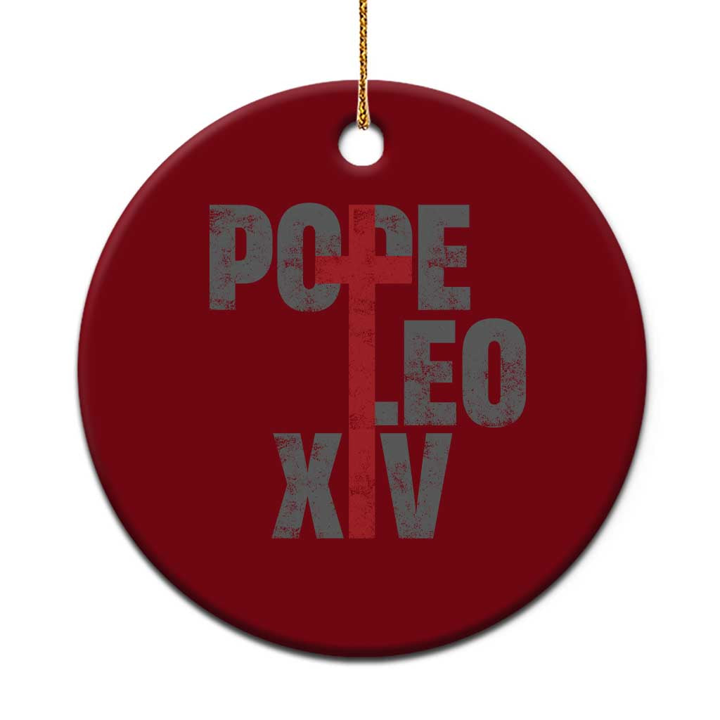 Pope Leo XIV Ceramic Ornament First American Pope Catholic Religious Cross TS11 1pc Red Print Your Wear
