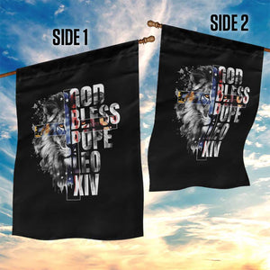 God Bless Pope Leo XIV Garden Flag Lion American Flag TS11 Print Your Wear
