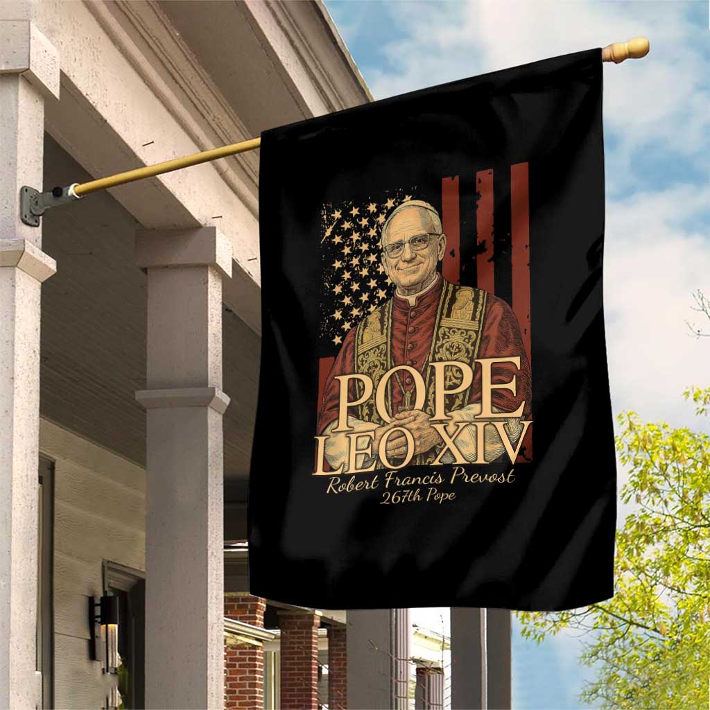Cardinal Pope Leo XIV Garden Flag 267th Robert Francis Prevost American Flag TS11 Print Your Wear
