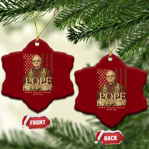 Cardinal Pope Leo XIV Ceramic Ornament 267th Robert Francis Prevost American Flag TS11 Print Your Wear