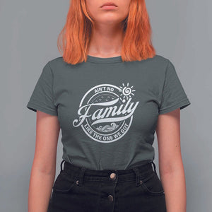 Family Reunion Matching T Shirt For Women Ain't No Family Like The One We Got Sun Ocean Wave TS11 Dark Heather Print Your Wear