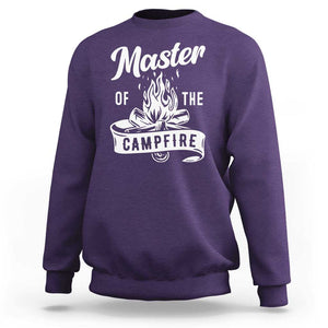 Camping Lover Sweatshirt Master Of The Campfire Camper Outdoor Activity TS11 Purple Print Your Wear