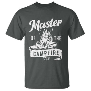 Camping Lover T Shirt Master Of The Campfire Camper Outdoor Activity TS11 Dark Heather Print Your Wear