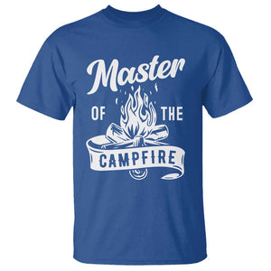 Camping Lover T Shirt Master Of The Campfire Camper Outdoor Activity TS11 Royal Blue Print Your Wear