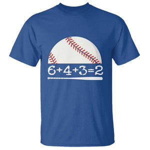 Funny Baseball T Shirt 6+4+3=2 Double Play Baseball Player TS11 Royal Blue Print Your Wear