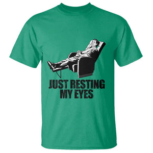 Funny Dad T Shirt Just Resting My Eyes Father's Day TS11 Irish Green Print Your Wear