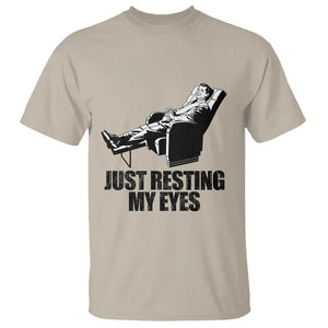 Funny Dad T Shirt Just Resting My Eyes Father's Day TS11 Sand Print Your Wear