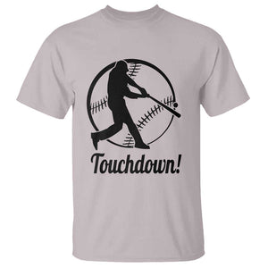 Funny Baseball T Shirt Touchdown Sports Fan Softball Player TS11 Ice Gray Print Your Wear