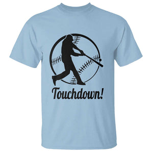 Funny Baseball T Shirt Touchdown Sports Fan Softball Player TS11 Light Blue Print Your Wear