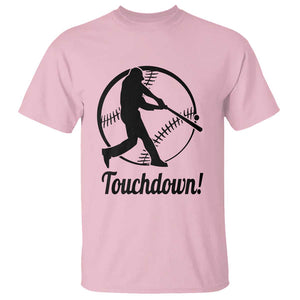 Funny Baseball T Shirt Touchdown Sports Fan Softball Player TS11 Light Pink Print Your Wear