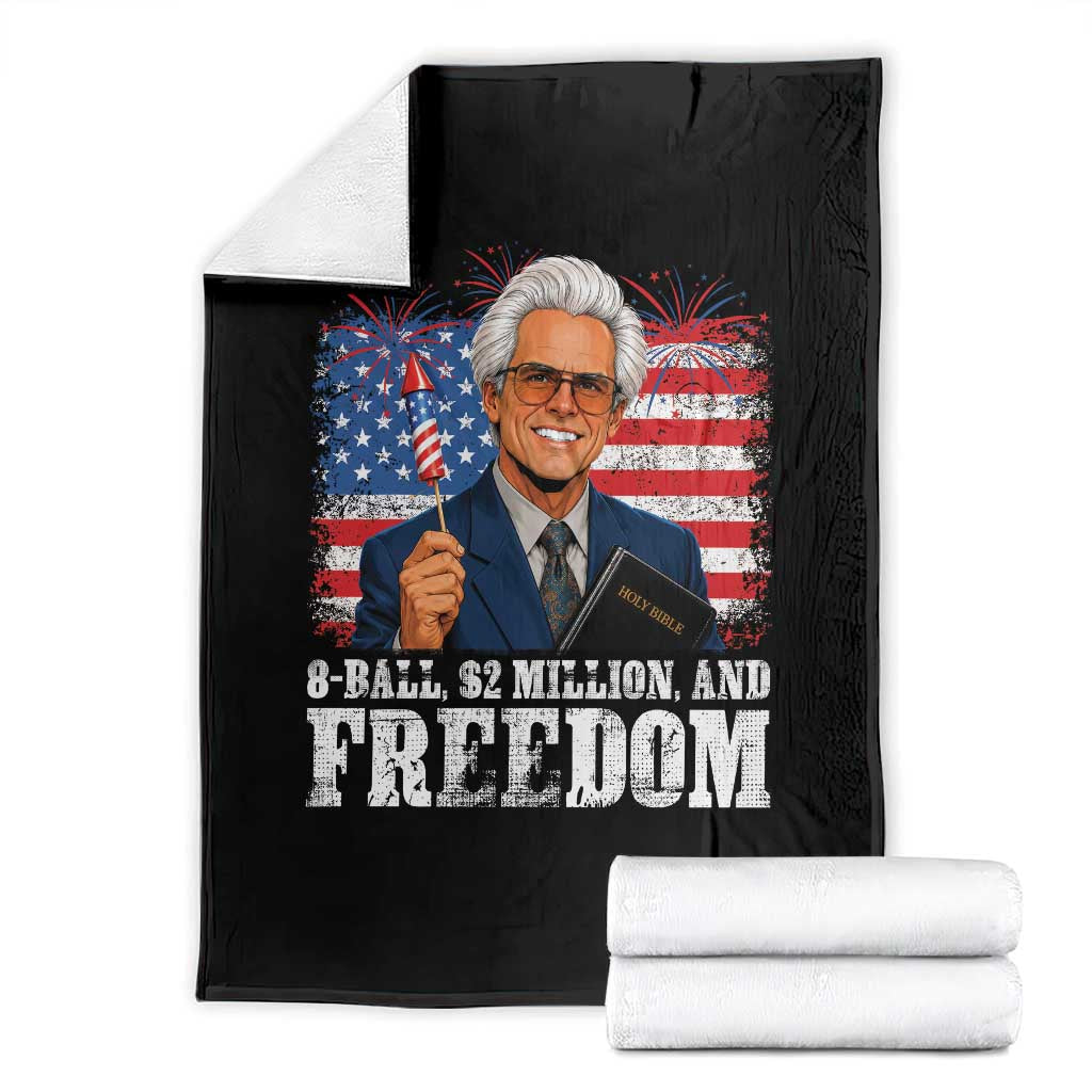 8 Ball 2 Million Dollars And Freedom Throw Blanket Billy Meme Baby 4th of July TS11 Black Print Your Wear