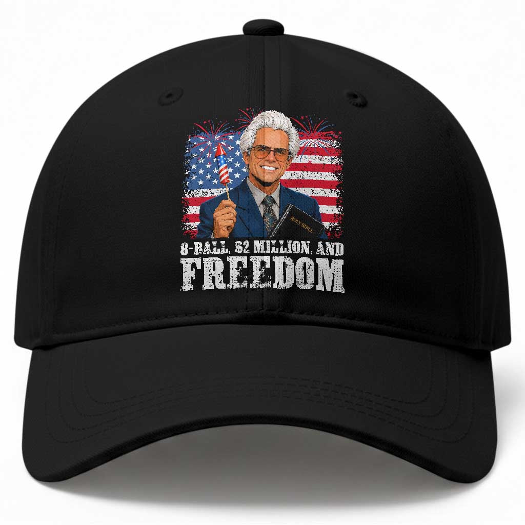 8 Ball 2 Million Dollars And Freedom Baseball Cap Billy Meme Baby 4th of July TS11 Print Your Wear