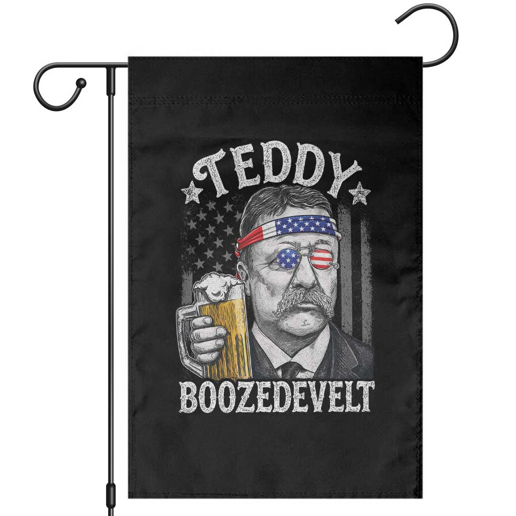 Teddy Boozedevelt Theodore Roosevelt 4th of July Garden Flag Funny Beer Drinking Vintage American Flag TS11 Black Print Your Wear