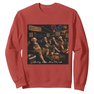 Party Like It Is 1776 Founding Father Sweatshirt Funny 4th of July Meme TS11 Red Print Your Wear