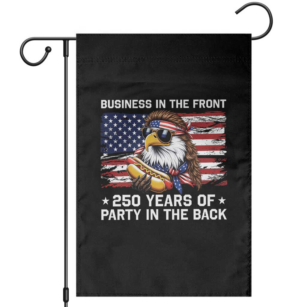 Business In The Front Party In The Back 250th Anniversary USA Garden Flag Patriotic Eagle Mullet TS11 Black Print Your Wear