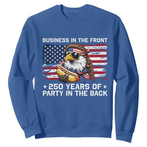 Business In The Front Party In The Back 250th Anniversary USA Sweatshirt Patriotic Eagle Mullet TS11 Royal Blue Print Your Wear