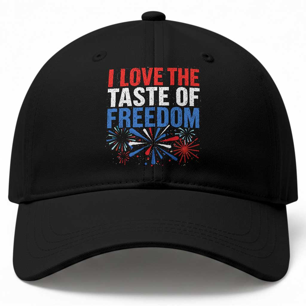 I Love The Taste Of Freedom Funny 4th of July Couple Matching Baseball Cap US Fireworks TS11 Print Your Wear