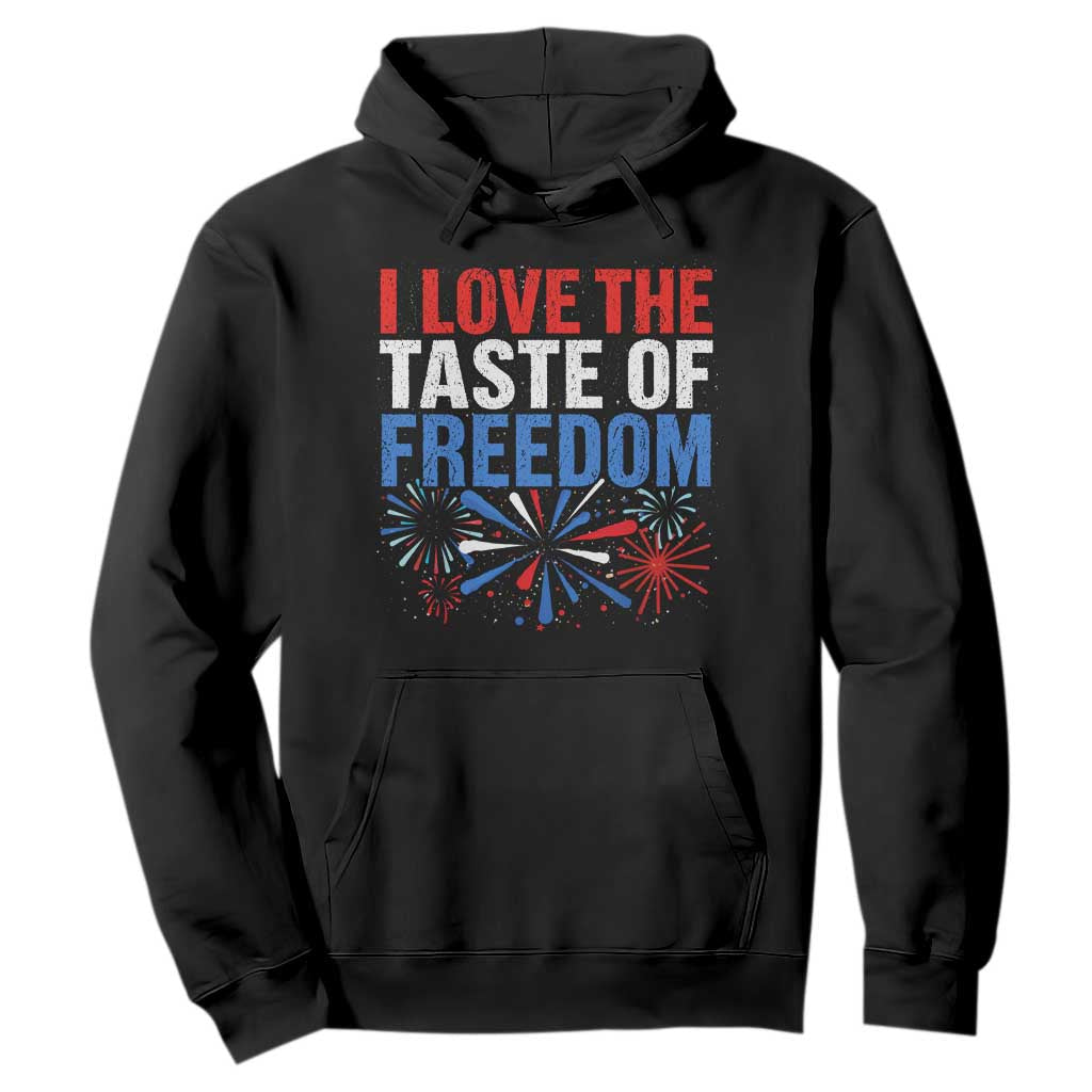 I Love The Taste Of Freedom Funny 4th of July Couple Matching Hoodie US Fireworks TS11 Black Print Your Wear