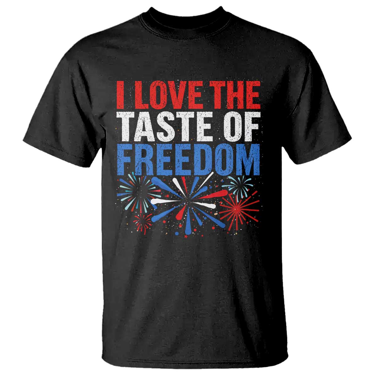 I Love The Taste Of Freedom Funny 4th of July Couple Matching T Shirt US Fireworks TS11 Black Print Your Wear