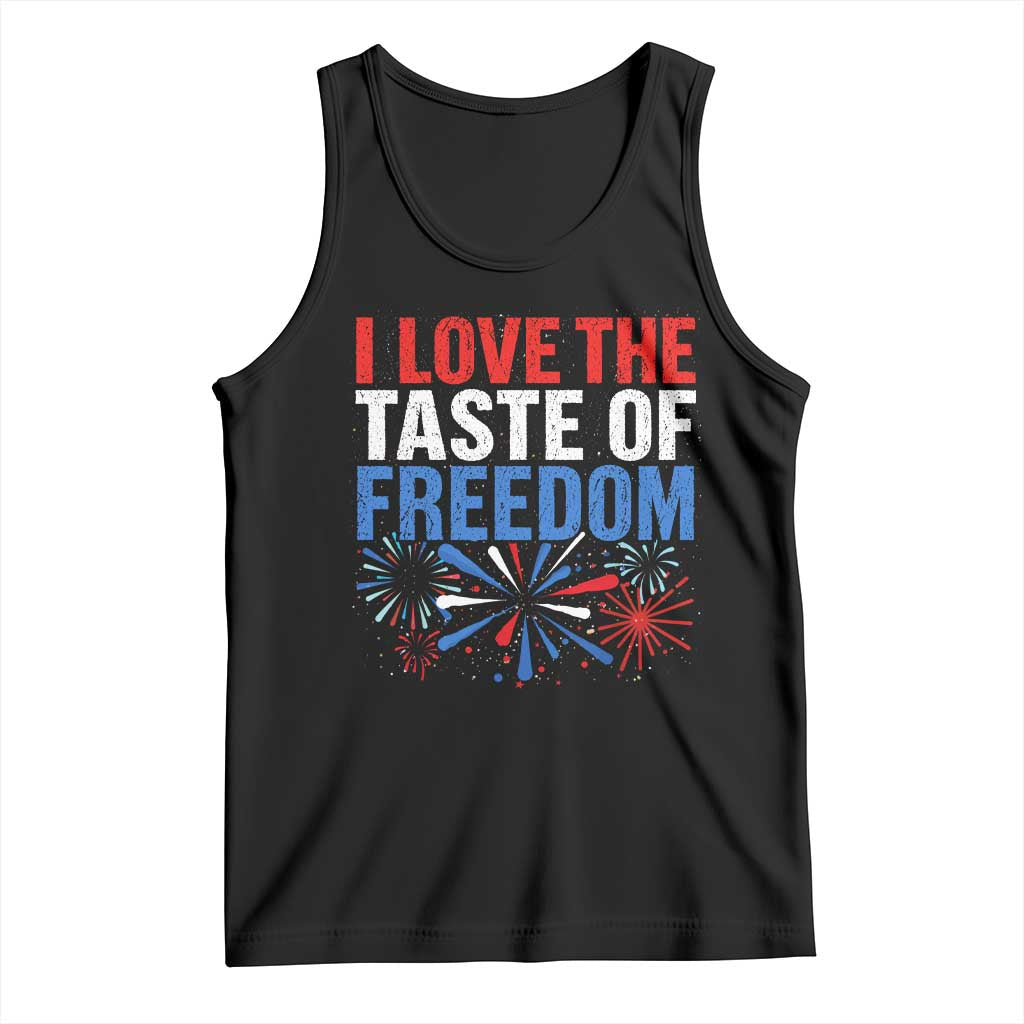 I Love The Taste Of Freedom Funny 4th of July Couple Matching Tank Top US Fireworks TS11 Black Print Your Wear