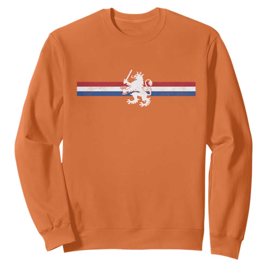 Nederland Dutch Republic Lion Vintage Holland Flag Sweatshirt TS11 Orange Print Your Wear