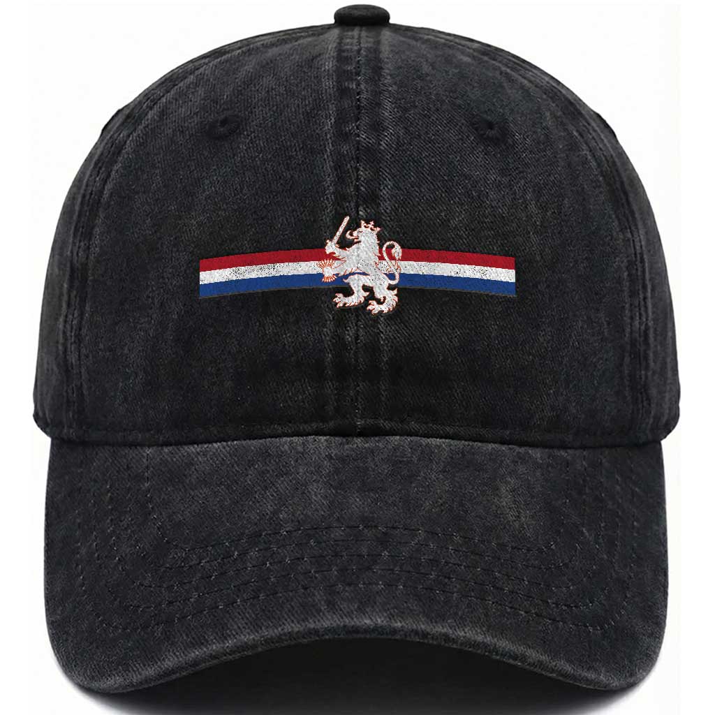 Nederland Dutch Republic Lion Vintage Holland Flag Washed Cotton Baseball Cap TS11 Print Your Wear