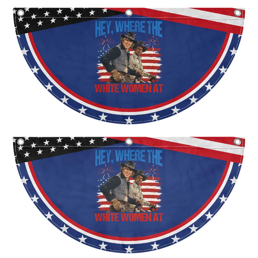 Hey Where The White Women At 4th of July Meme 70s Movie Patriotic Fan Flag TS11 2pcs pack Classic Navy Print Your Wear