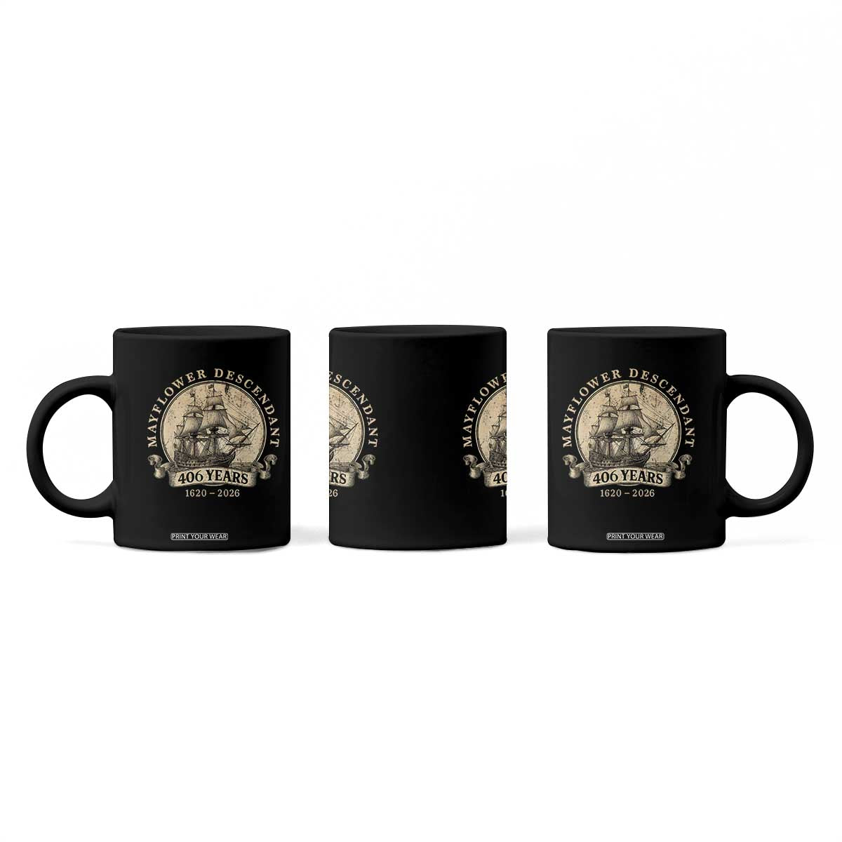 Mayflower Descendant Coffee Mug 406 Years Pilgrim Fathers Thanksgiving History TS11 Print Your Wear