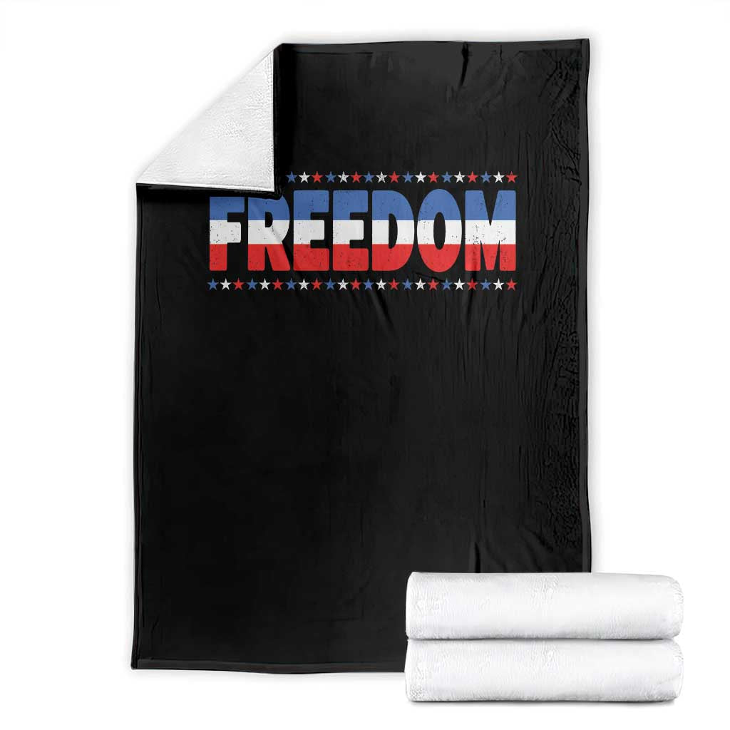 Freedom Funny 4th of July Couple Matching Throw Blanket TS11 Black Print Your Wear