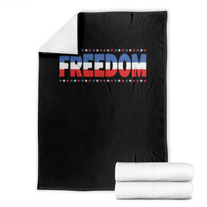 Freedom Funny 4th of July Couple Matching Throw Blanket TS11 Black Print Your Wear