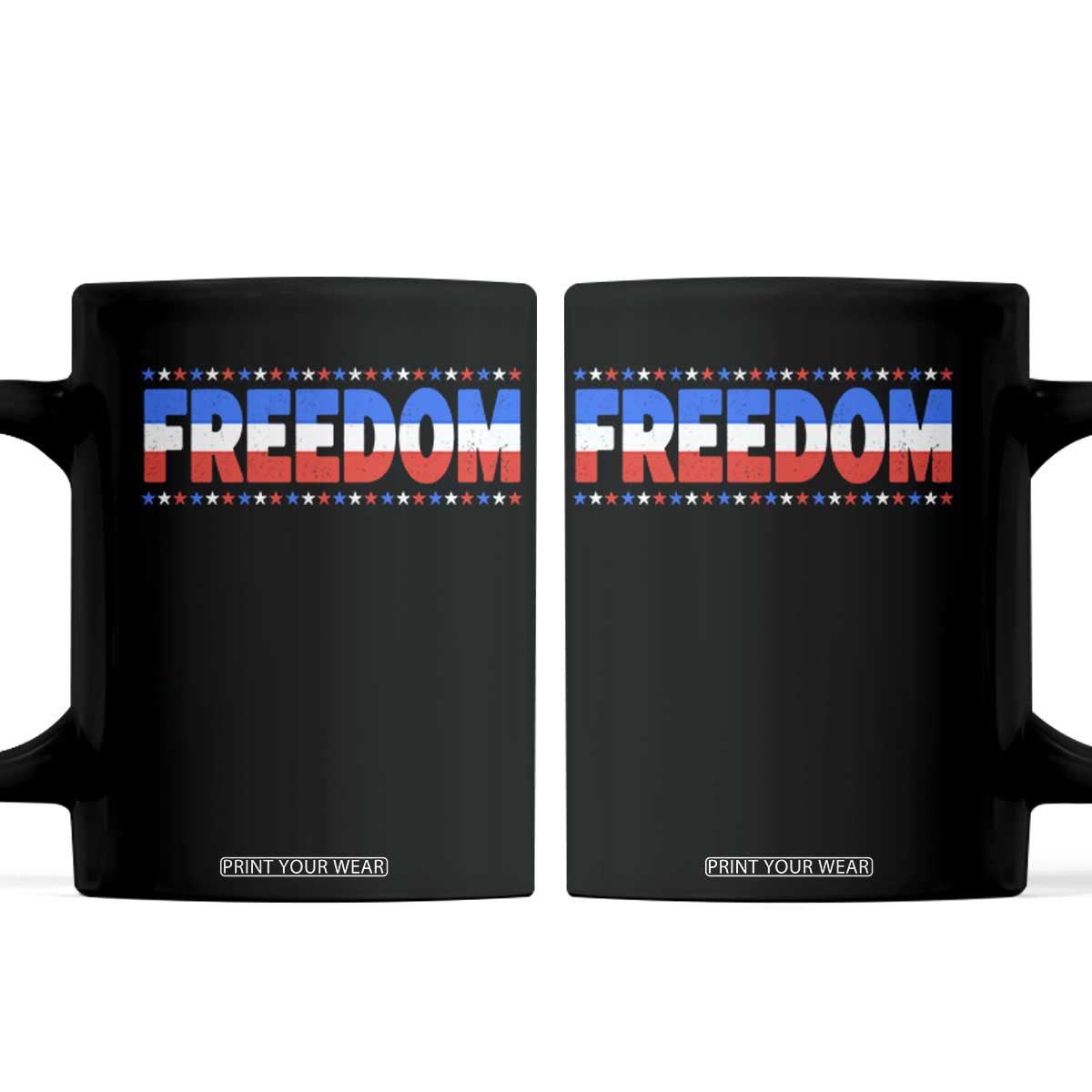 Freedom Funny 4th of July Couple Matching Coffee Mug TS11 Black Print Your Wear